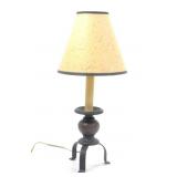 BRONZE FINISH BASE & LINEN TABLE LAMP