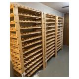 THREE WOODEN WINE RACKS