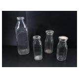 4 MILK BOTTLES