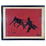 HELEN KALVAK RCA THE HUNT BURLAP PRINT