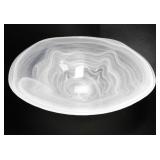 PIER-1 IMPORTS PARTYLITE MARBLEED GLASS BOWL