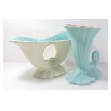 BLUE & WHITE POTTERY VASES/PLANTERS