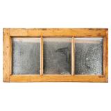 WOODEN FRAMED 3 SECTIONED MIRROR