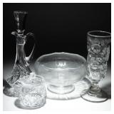 4 CUT GLASS ITEMS