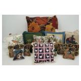 LOT OF ASSORTED THROW PILLOWS