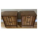 PAIR NORBEC FURNITURE 2 DRAWER NEDSIDE TABLES