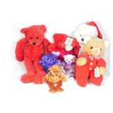 VARIETY OF HOLIDAY STUFFED BEARS