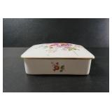 ROYAL CROWN DERBY FLORAL TRINKET BOX