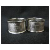 PAIR OF STERLING SILVER NAPKIN RINGS 31.41g