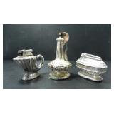 ASSTD SILVER-PLATED TABLE LIGHTERS