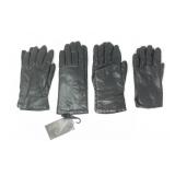 4 ASSTD WOMEN'S BLACK LEATHER GLOVES