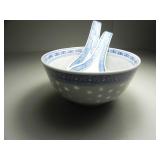 CHINESE 'RICE GRAIN' TRANSLUCENT PORCELAIN SET