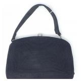 1940S BLACK CORDE 'GOLD SEAL' HANDBAG