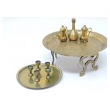 ASSRTD 10PC BRASS MINIATURE DRINKING TRAY SET