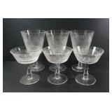 ASSORTED DIAMOND CUT CRYSTAL STEMWARE LOT