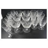 LARGE ASSORTED CUT CRYSTAL STEMWARE LOT