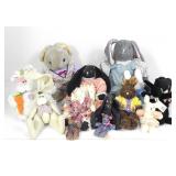 LOT OF STUFFED ANIMAL BUNNIES