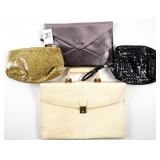 LOT OF TEXTURED HANDBAGS