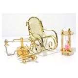 ASSORTED GOLD-TONED MINIATURE FIGURINES