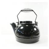 BLACK ENAMELWARE TEA KETTLE