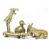 ASSTD BRASS MINIMALIST ANIMAL PAPERWEIGHTS