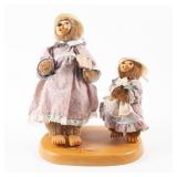 LUCILLE & DAPHNE HAND CARVED ROBERT RAIKES BEARS