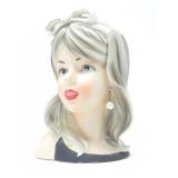 LADY HEAD WITH PEARL ERRING VASE