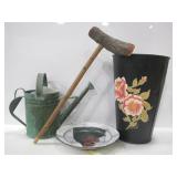 WILD ROSE SAP BUCKET, ENAMEL PLATE, WATERING CAN