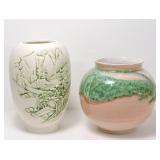 2 POTTERY VASES