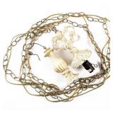 BRASS & PAINTED METAL CEILING LAMP FIXATURES