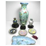 COLLECTION OF ASIAN DECORATIVE VASES & DISHES