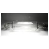 CLEAR GLASS CORKED ROLLING PIN