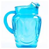 BLUE GLASS DRINK PITCHER