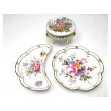 LOT OF 3 PORCELAIN TRINKET DISHES