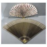 2 DECORATIVE PAPER FANS WALL DECOR