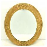 VICTORIAN STYLE GOLD-TONED OVAL MIRROR