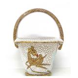 FRATELLI FANCIULLACI HANDLED POTTERY BASKET