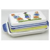 QUIMPER POTTERY BUTTER DISH WITH LID