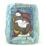 JEANNE DANA PAPER & STONE 'LOVERS' SCULPTURE, SGD