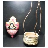 HAND PAINTED MARUHON WARE & CERAMIC PLANTER