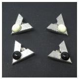 TWO PAIRS OF COLLAR CLIPS