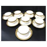 8 M.F &CO. CHICAGO SAUCERS & TEA CUPS