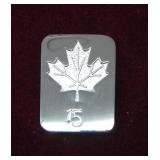 STERLING SILVER 15 YEARS OF SERVICE LAPEL PIN 2.8g