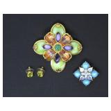 JOAN RIVERS BROOCHES & EARRINGS