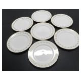 7 AYNSLEY LOUIS XV BONE CHINA PLATES