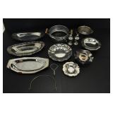 LOT OF SILVER PLATED SERVING DISHES