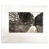 PAMELA CLAUGHTON 'OCTOBER' ETCHING A/P