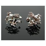 925 SILVER DRAGON CUFFLINKS 9.51g