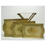 ITALIAN FLORENTINE FOLDABLE TABLE/TRAYS