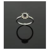 925 SILVER RING W/ BLUE STONE 1.83g